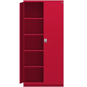 LISTA Tall Shelf Cabinet, 5 Shelf, w/ Hinged Doors, 40.3" W 29.5" D 86.6" H (TC01-2050HW-00/DHD)