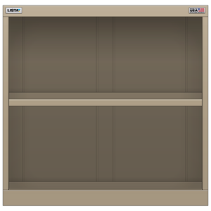 LISTA Shelf Cabinet, Shallow, 2 Shelf, 28.2" W 22.5" D 27.6" H (X-ST0600-TSC)