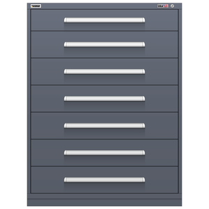 Vidmar Drawer Cabinet, 7 Drawer, 45" W 27.8" D 59" H (RP3545AL)