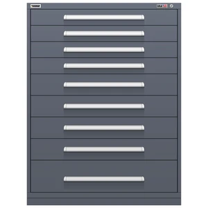 Vidmar Drawer Cabinet, 9 Drawer, 45" W 27.8" D 59" H (RP3564AL)