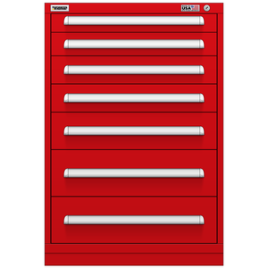 Vidmar Drawer Cabinet, Shallow, 7 Drawer, 30" W 21.4" D 44" H (RP2144AL)
