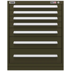 Vidmar Drawer Cabinet, 7 Drawer, 30" W 27.8" D 37" H (SCU1905AL)
