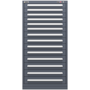 Vidmar Drawer Cabinet, 15 Drawer, 30" W 27.8" D 59" H (SCU3026AL)