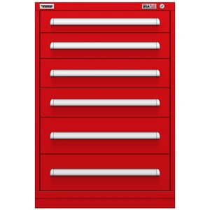Vidmar Drawer Cabinet, Shallow, 6 Drawer, 30" W 21.4" D 44" H (RP2145AL)
