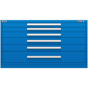 Vidmar Drawer Cabinet, 7 Drawer, 60" W 27.8" D 33" H (RP1148AL)