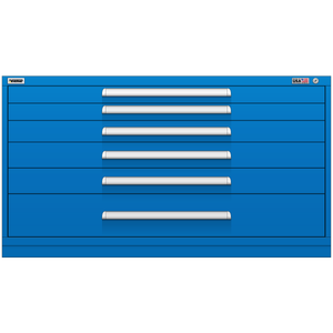 Vidmar Drawer Cabinet, 6 Drawer, 60" W 27.8" D 33" H (RP1148AL)