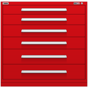 Vidmar Drawer Cabinet, 7 Drawer, 45" W 27.8" D 44" H (RP2147AL)