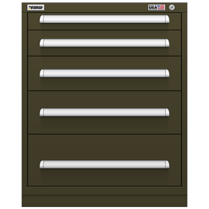 Vidmar Drawer Cabinet, 5 Drawer, 30" W 27.8" D 37" H (SCU1917AL)