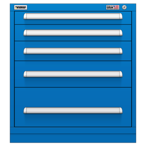 Vidmar Drawer Cabinet, 6 Drawer, 30" W 27.8" D 33" H (SCU1023AL)