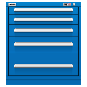 Vidmar Drawer Cabinet, 5 Drawer, 30" W 27.8" D 33" H (SCU1023AL)