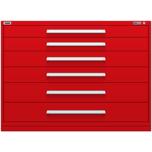 Vidmar Drawer Cabinet, 6 Drawer, 60" W 27.8" D 44" H (RP2148AL)