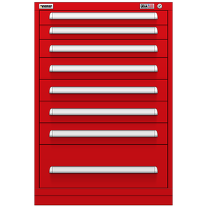 Vidmar Drawer Cabinet, 8 Drawer, 30" W 27.8" D 44" H (SEP2037AL)