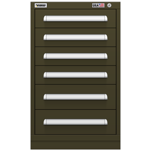 Vidmar Drawer Cabinet, 7 Drawer, 22.5" W 27.8" D 37" H (RP1939AL)