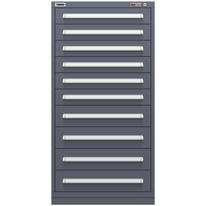 Vidmar Drawer Cabinet, 11 Drawer, 30" W 27.8" D 59" H (SCU3110AL)