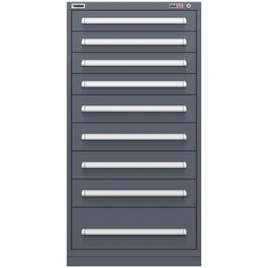 Vidmar Drawer Cabinet, 9 Drawer, 30" W 27.8" D 59" H (SCU3144AL)