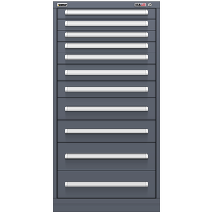 Vidmar Drawer Cabinet, 11 Drawer, 30" W 27.8" D 59" H (RP3092AL)