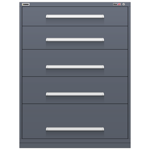 Vidmar Drawer Cabinet, Shallow, 5 Drawer, 45" W 21.4" D 59" H (RP3521AL)