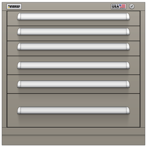 Vidmar Drawer Cabinet, 6 Drawer, 30" W 27.8" D 30" H (SEP1402AL)