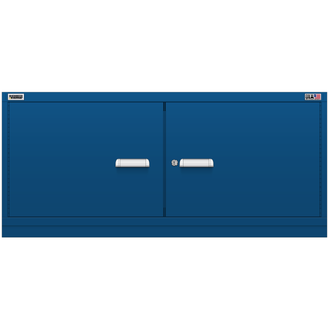 Vidmar Shelf Cabinet, 2 Shelf, w/ Hinged Doors, 60" W 27.8" D 27" H (DWD1351AL)