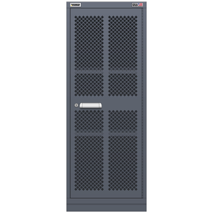 Vidmar Shelf Cabinet, 3 Shelf, w/ Hinged Mesh Door, 30" W 27.8" D 59" H (EMD340R/L2AL)