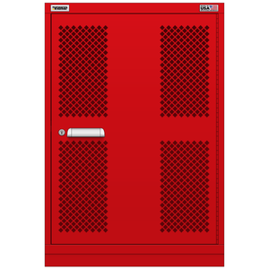 Vidmar Shelf Cabinet, 2 Shelf, w/ Hinged Mesh Door, 22.5" W 27.8" D 44" H (SVEMD24R/L1AL)