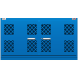Vidmar Shelf Cabinet, 2 Shelf, w/ Hinged Mesh Doors, 60" W 27.8" D 33" H (DWEMD1751AL)