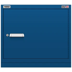 Vidmar Shelf Cabinet, Shallow, 2 Shelf, w/ Hinged Door, 30" W 21.4" D 27" H (LWD13R/L1AL)