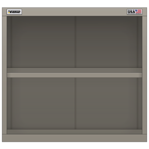 Vidmar Stacking Overhead Shelf Cabinet, Shallow, 2 Shelf, 30" W 21.4" D 27.8" H (LWO1551A)