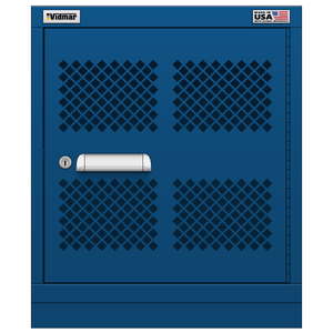 Vidmar Shelf Cabinet, 2 Shelf, w/ Hinged Mesh Door, 30" W 27.8" D 27" H (EMD135R/L1AL)