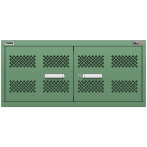 Vidmar Overhead Shelf Cabinet, 2 Shelf, w/ Hinged Mesh Doors, 45" W 27.8" D 20.8" H (XWOEMD1101AL)