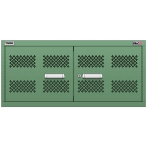 Vidmar Stacking Overhead Shelf Cabinet, 2 Shelf, w/ Hinged Mesh Doors, 45" W 27.8" D 20.8" H (XWOEMD1101AL)