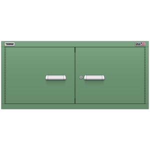 Vidmar Overhead Shelf Cabinet, 2 Shelf, w/ Hinged Doors, 45" W 21.4" D 20.8" H (XLOD1101AL)