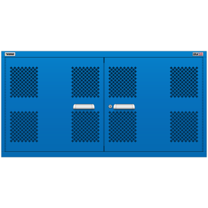 Vidmar Overhead Shelf Cabinet, 2 Shelf, w/ Hinged Mesh Doors, 60" W 27.8" D 31" H (DWOEMD1751AL)
