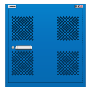 Vidmar Overhead Shelf Cabinet, 2 Shelf, w/ Hinged Mesh Door, 30" W 27.8" D 31" H (OSEMD175R/L1AL)