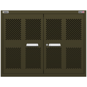 Vidmar Overhead Shelf Cabinet, 2 Shelf, w/ Hinged Mesh Doors, 45" W 27.8" D 34.9" H (XWOEMD2001AL)