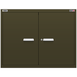 Vidmar Overhead Shelf Cabinet, 2 Shelf, w/ Hinged Doors, 45" W 21.4" D 34.9" H (XLOD2001AL)