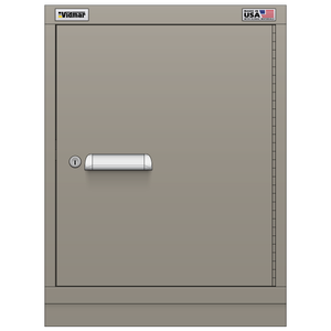 Vidmar Shelf Cabinet, Shallow, 2 Shelf, w/ Hinged Door, 22.5" W 21.4" D 30" H (SLD15R/L1AL)