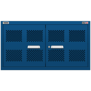 Vidmar Stacking Overhead Shelf Cabinet, Shallow, 2 Shelf, w/ Hinged Mesh Doors, 45" W 21.4" D 24.7" H (XLOEMD1351AL)