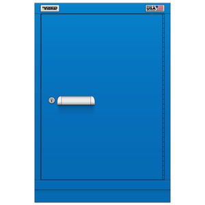Vidmar Shelf Cabinet, Shallow, 2 Shelf, w/ Hinged Door, 22.5" W 21.4" D 33" H (SLD17R/L1AL)