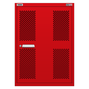 Vidmar Overhead Shelf Cabinet, 2 Shelf, w/ Hinged Mesh Door, 30" W 21.4" D 42" H (LWOEMD24R/L1AL)