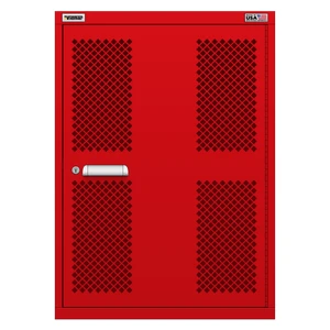 Vidmar Stacking Overhead Shelf Cabinet, Shallow, 2 Shelf, w/ Hinged Mesh Door, 30" W 21.4" D 42" H (LWOEMD24R/L1AL)