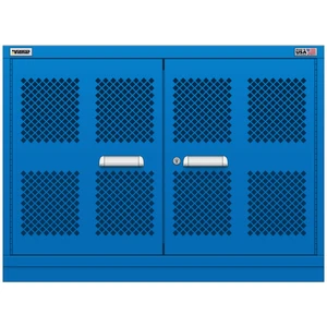 Vidmar Shelf Cabinet, 2 Shelf, w/ Hinged Mesh Doors, 45" W 27.8" D 33" H (XWEMD1751AL)