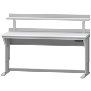 LISTA Align® Workbench, Electric, w/ Adjustable Riser Shelf, 72" W x 30" D x 28.75-43.75" H (ALE/R5001-7230)