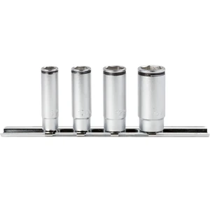 Ko-ken 1/4" Socket Set, 6-Point Deep, Nut Grip, 4 pcs (RS2350M/4)