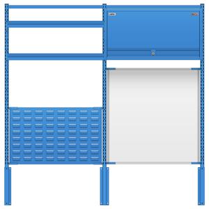 LISTA Nexus Workstation System, Align® Extended Rear Mount, 48" H x 60" W (X-NXC/RMX4823-60)