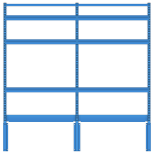 LISTA Nexus Workstation System, Align® Extended Rear Mount, 48" H x 60" W (X-NXC/RMX4804-60)