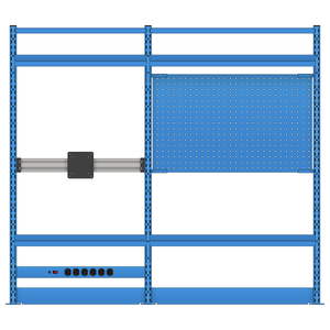 LISTA Nexus Workstation System, w/ Monitor Rail, 48" H x 60" W (X-NXC/SM/RM4892-60)