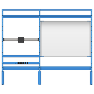 LISTA Nexus Workstation System, Align® Extended Rear Mount, w/ Monitor Rail, 48" H x 72" W (X-NXC/RMX4895-72)