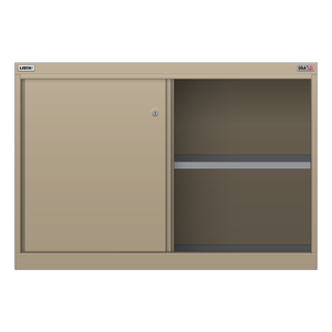 LISTA Shelf Cabinet, 2 Shelf, w/ Sliding Doors, 40.3" W 28.5" D 27.6" H (HWSD600)