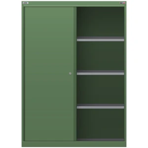 LISTA Shelf Cabinet, 4 Shelf, w/ Sliding Doors, 40.3" W 28.5" D 57.1" H (HWSD1350)